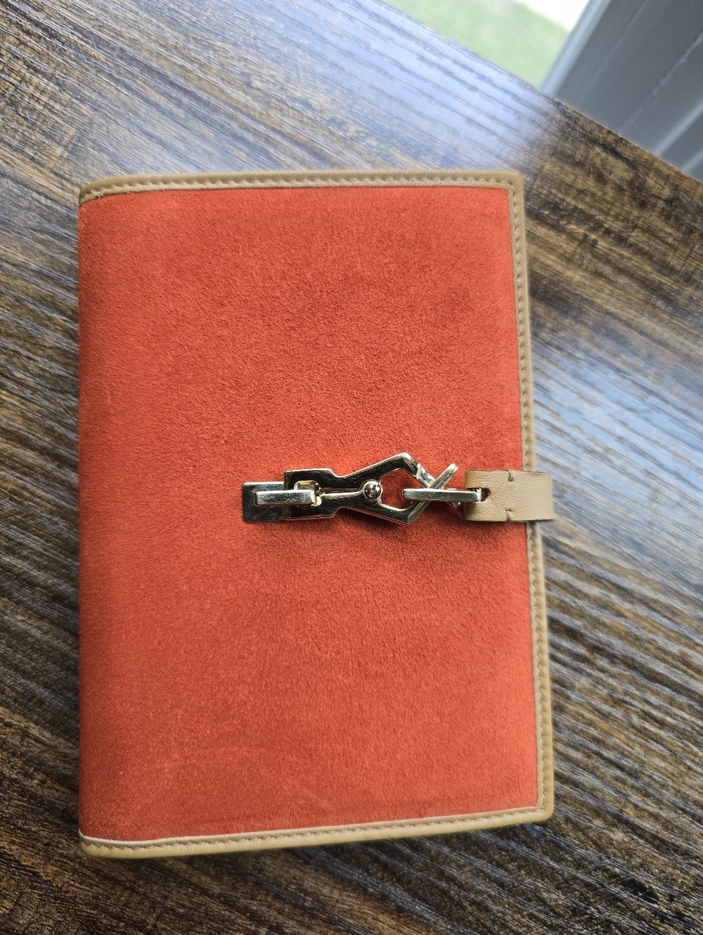 Vintage Gucci Horsebit Suede Orange Agenda